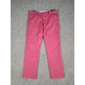 Polo Ralph Lauren Stretch Slim Fit Chino Pants Mens Size 33x29 Coral Pink Preppy
